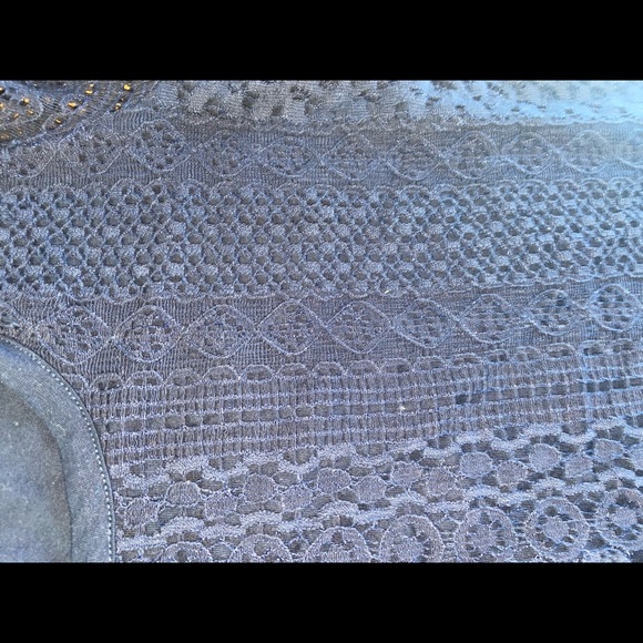 Navy Nine west lace detail tshirt - Picture 3 of 3